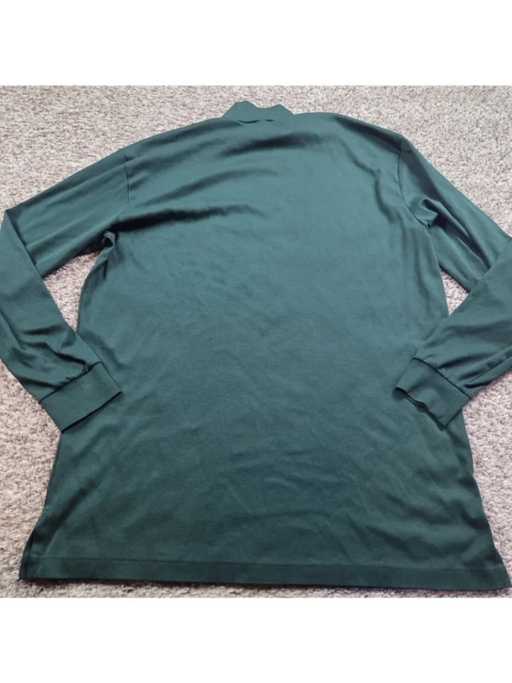 Polo Golf Ralph Lauren Shirt Mens Large Green Mock Long Sleeve Pima Cotton